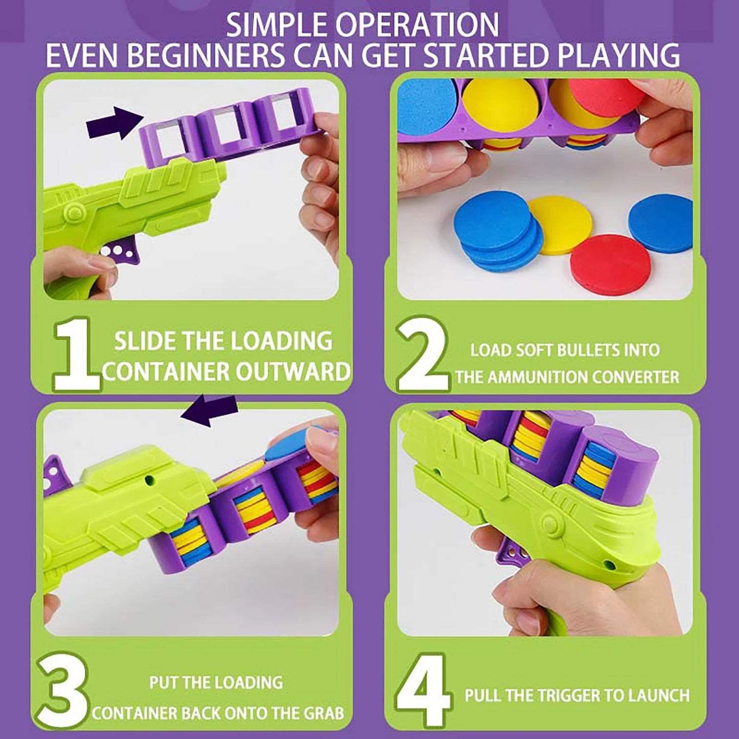 Mini Carrot Flying Disc Launcher Toy Gun Eva Battle Outdoor Multi Person Sports Soft Bullet Gun Safety Carrot Flying Saucer Gun