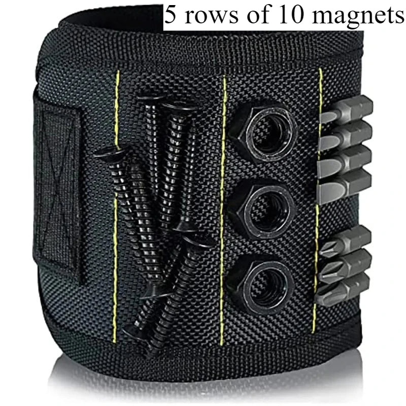 1pcs Multifunctional Magnetic Wristband for Holding Screws Nails Drilling Bits Wrist Tool Holder Belts with Magnets Gadgets