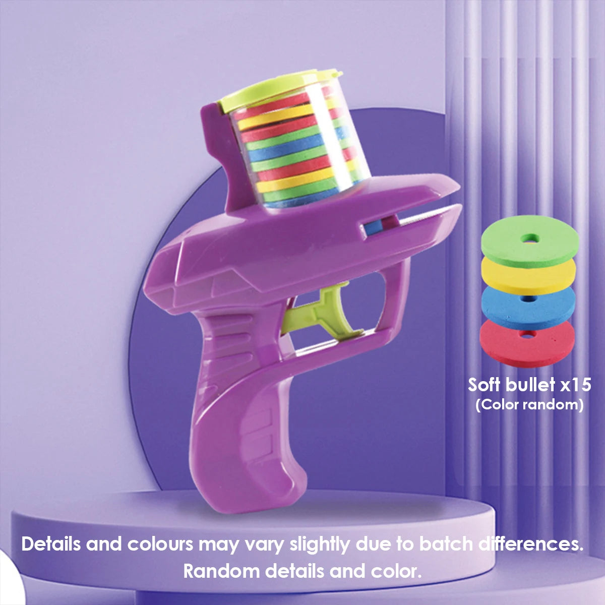 Foam Disc Launcher Toy, Safe Outdoor Flying Disc Game for Family Interactive Play, Soft Shooting Toy for Kids