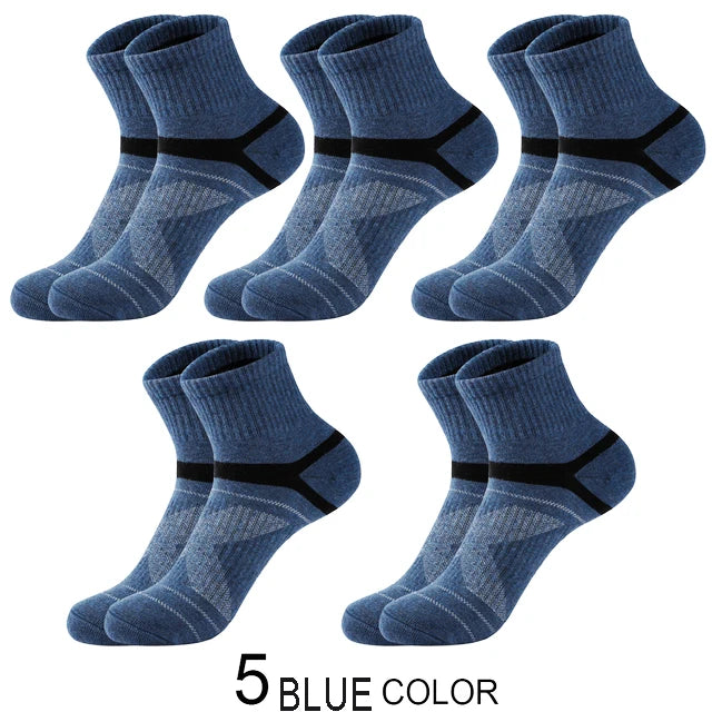 3/5/10/20 Pairs Lot Men's Socks Black Sports Socks Casual Run Autumn Winter High Quality Breathable Male Socks
