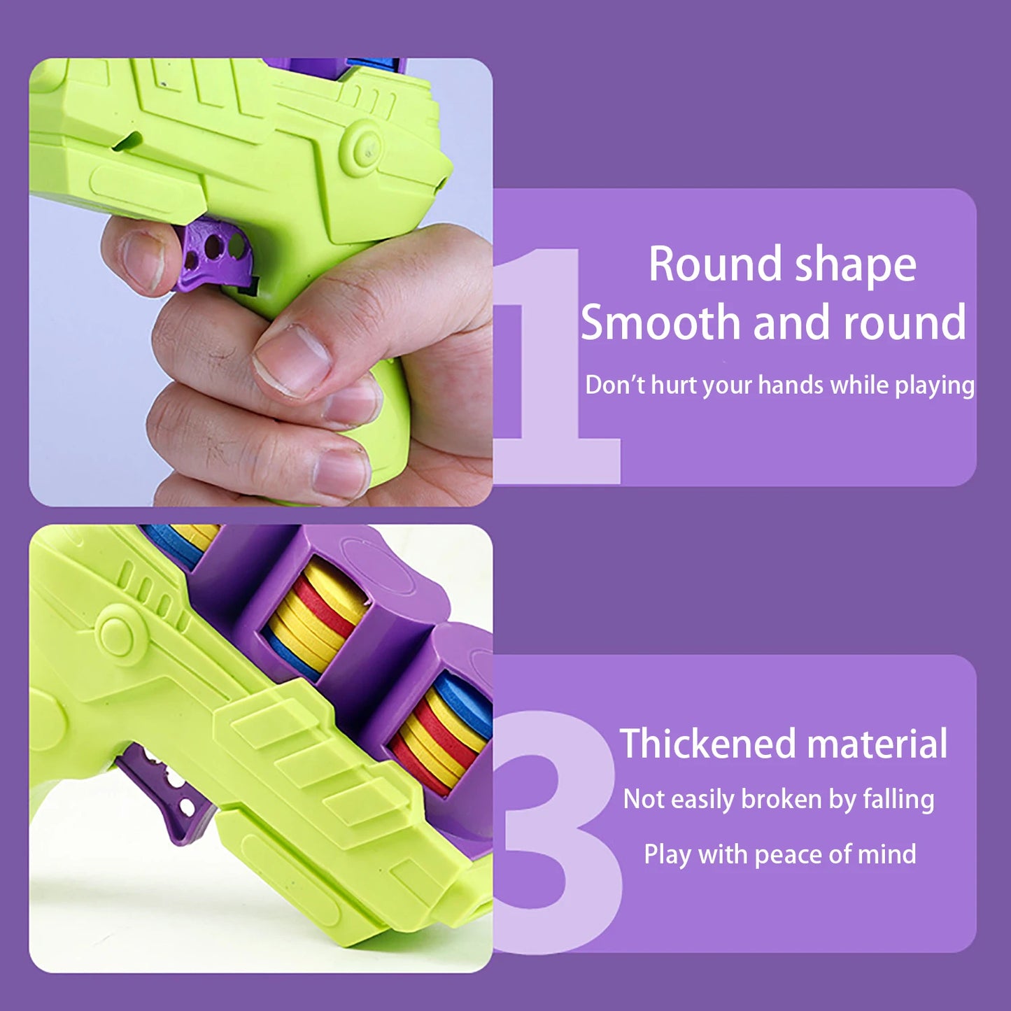 Mini Carrot Flying Disc Launcher Toy Gun Eva Battle Outdoor Multi Person Sports Soft Bullet Gun Safety Carrot Flying Saucer Gun