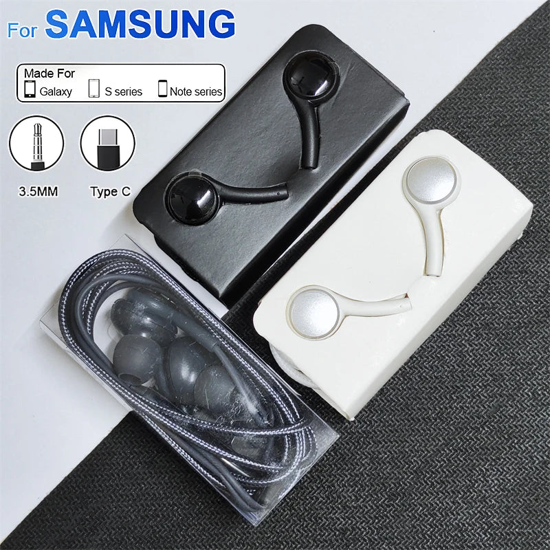 Original Earphones Headset In-ear 3.5mm/ Type c with Mic Wired headphones For Galaxy M21 M20 S21 S20 S10 9 8 plus note 9 10