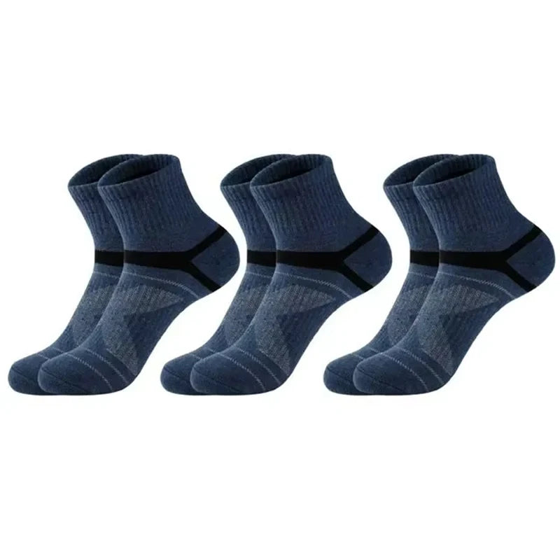 3/5/10/20 Pairs Lot Men's Socks Black Sports Socks Casual Run Autumn Winter High Quality Breathable Male Socks