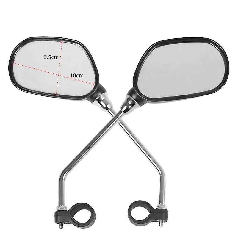 Deemount 1 Pair Bicycle Rear View Mirror Bike Cycling Wide Range Back Sight Reflector Angle Adjustable Left Right Mirrors