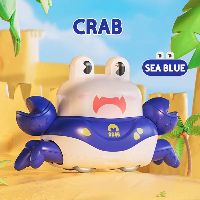 Press Pull Back Crawling Escape Crab Kids Toy Run Away Walking Octopus Educational Infant Baby Learning Crawl Interactive Toys