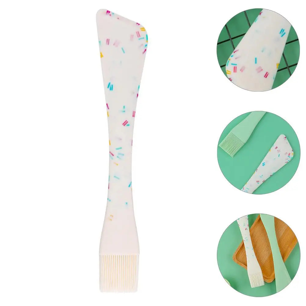 Double Headed Silicone Spatula Oil Brush Kitchen Utensils Pastry Baking Tools Cooking Scraper Bowl Cream 2-in-1 Multipurpose