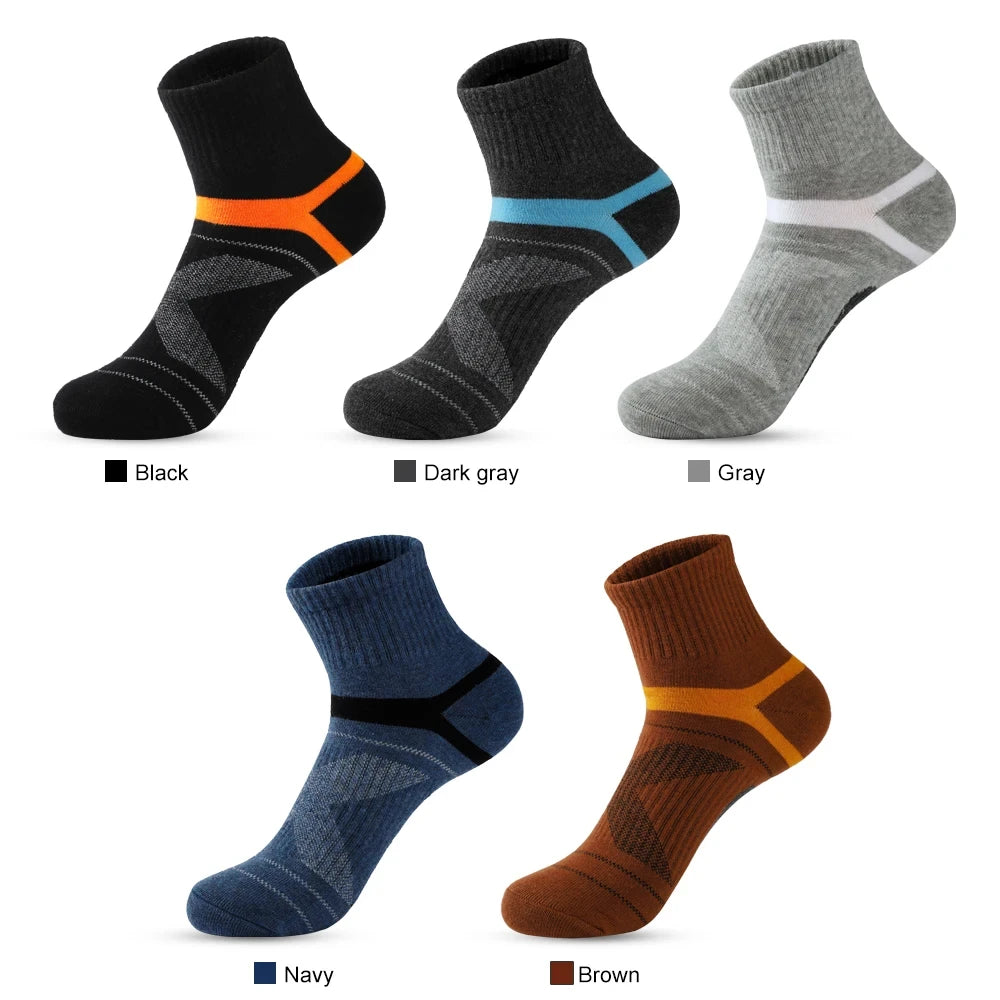 3/5/10/20 Pairs Lot Men's Socks Black Sports Socks Casual Run Autumn Winter High Quality Breathable Male Socks