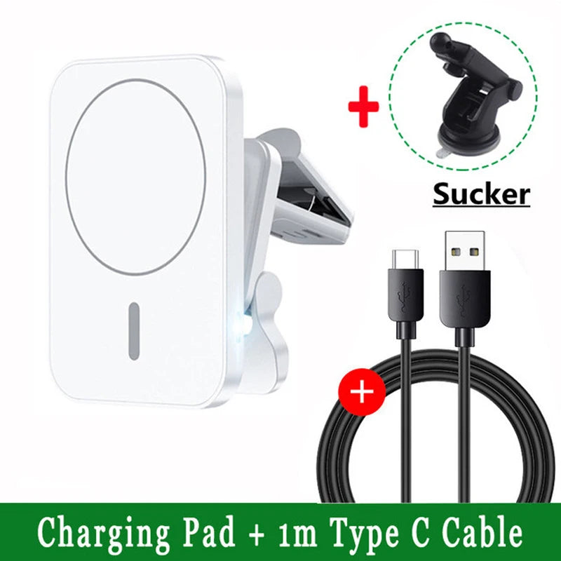 30W Magnetic Car Wireless Chargers Air Vent Phone Holder for iphone15 14 13 12 11Pro Max Macsafe Car Charger Fast Charging Stand