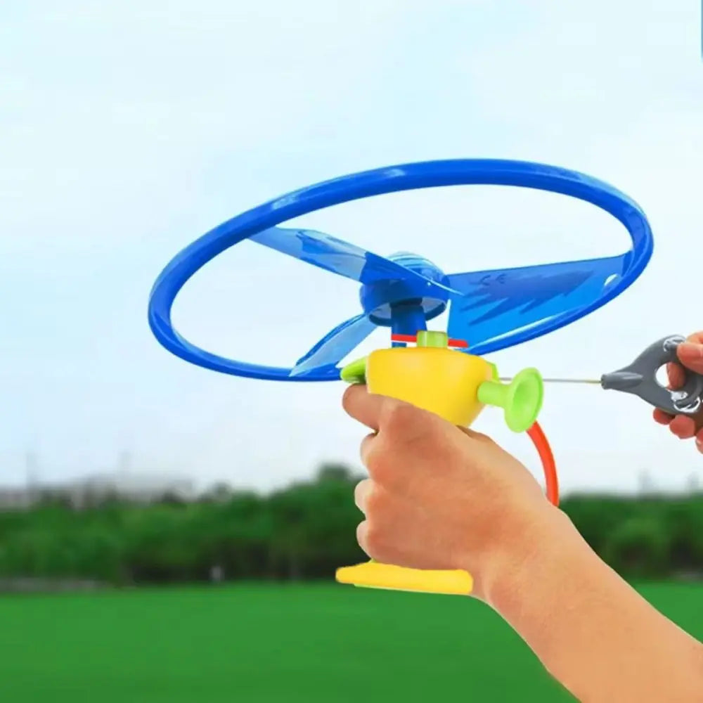 Launcher Spinner Pull Flying Disc Toys Rotating Atmosphere Prop Ripcord Sky Spin Toys Cartoon Educational Dragonfly Toy Gift