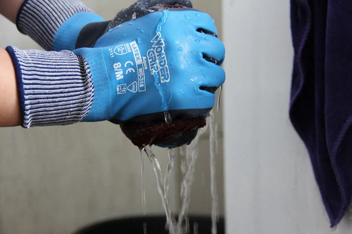 Waterproof Garden Work Gloves Oil Resistance Latex Micro Foam Fully Dipped Labor Safety Out Door Fishing Water Proof