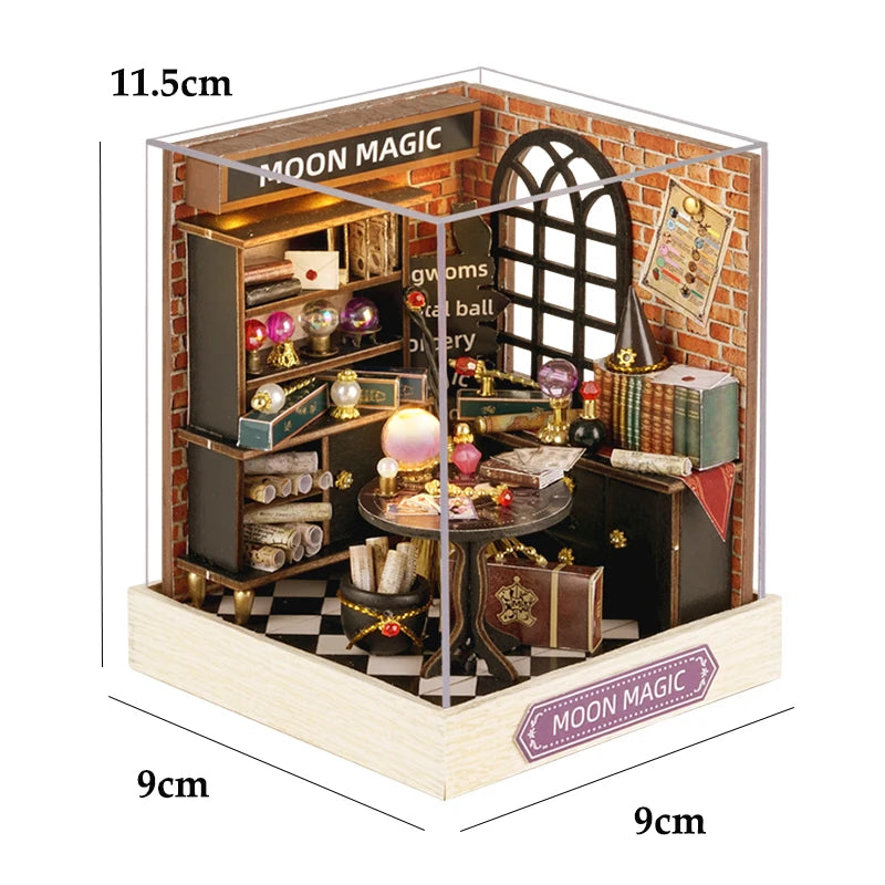 Mini Doll House DIY Small House Kit Handmade 3D Puzzle Assembly Model Building Room Bedroom Decoration Wooden Craft BirthdayGift
