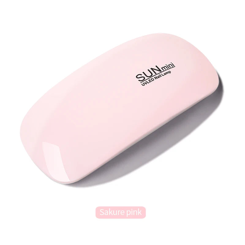 Mini UV LED Nail Lamp 6W for Curing Nail Gel Polish Portable Foldable 120s/60s Timing Manicure Dry Machine Nail Art Drying Tool
