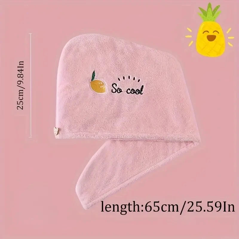 1pc Quickly Dry Hair Hat Super Absorbent Soft Bathroom Women Head Towels Girls Cute Hair Towel Hair Dry Wrap Bonnets