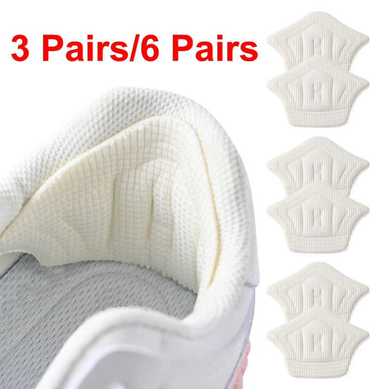 3pairs/6pairs Insoles Patch Heel Pads for Sport Shoes Back Sticker Adjustable Size Antiwear Feet Pad Cushion Insert Insole