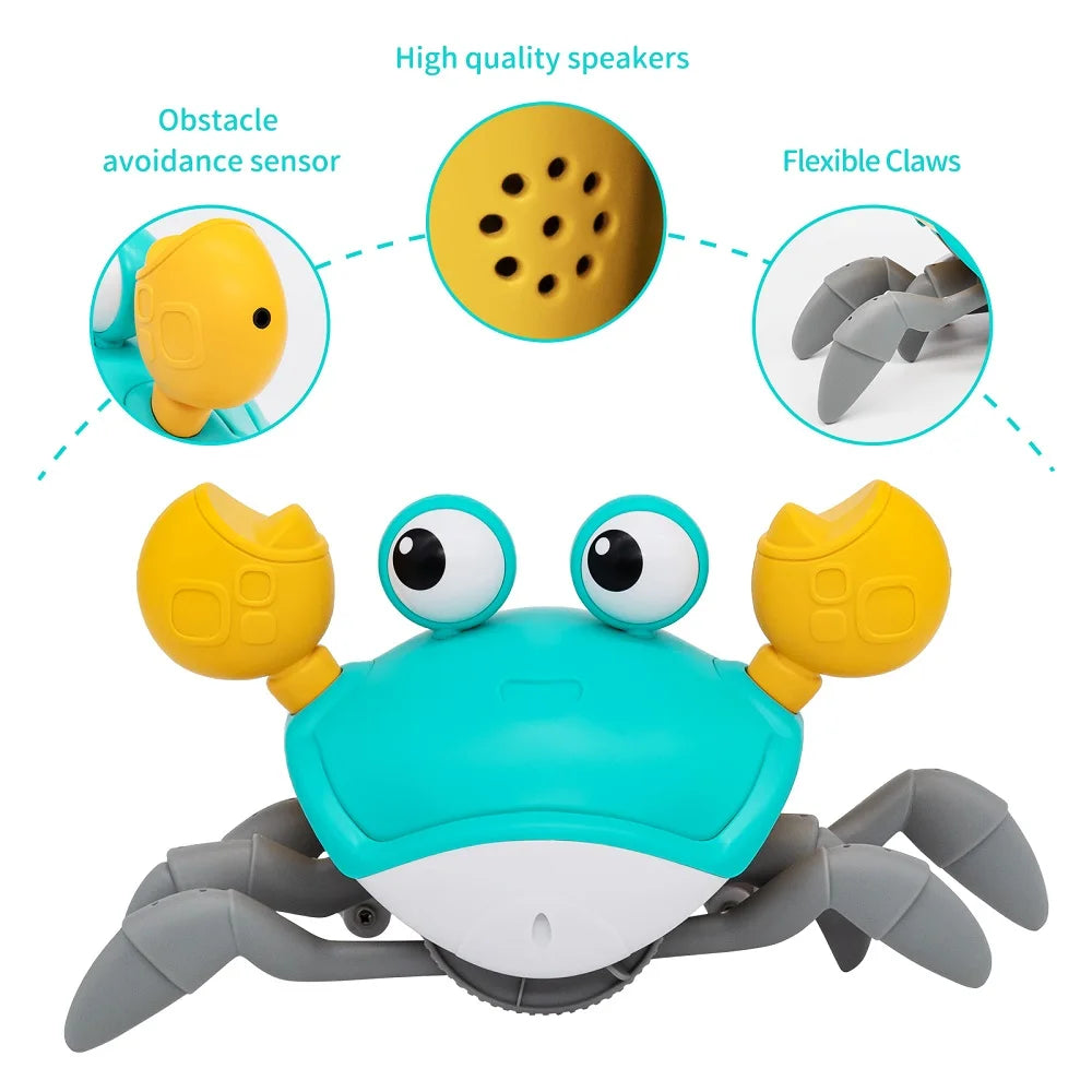 Baby Bath Tub Water Play Crab Toy Clockwork Portable Beach Children Shower Accessory Baby Pulling a String To Learn to Walk