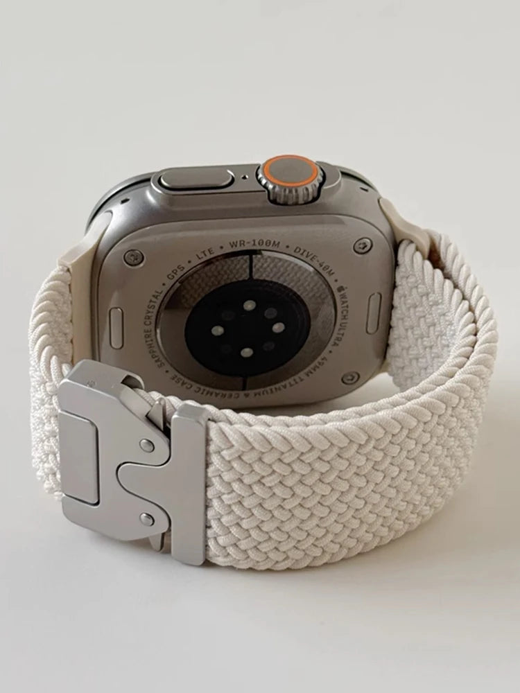 Braided Strap For Apple Watch band 40mm 44mm 46mm 42mm 49mm 45mm Parachute Bracelet correas IWatch Series 10 SE 9 8 7 6 Ultra 2