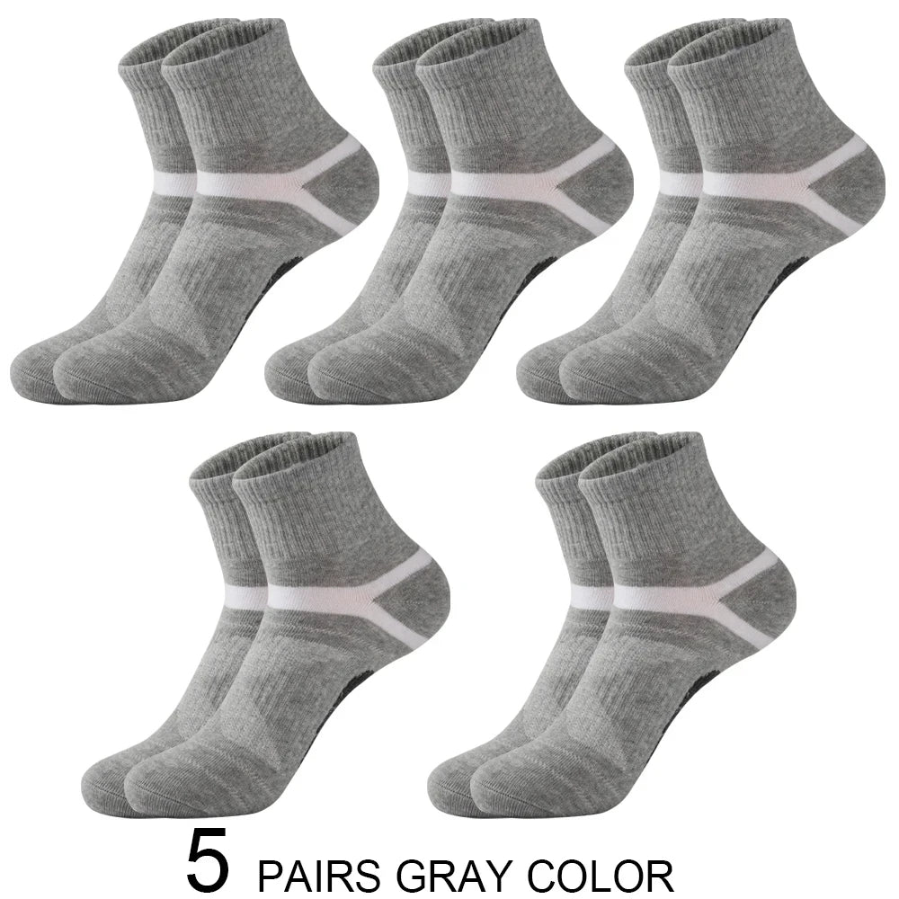 3/5/10/20 Pairs Lot Men's Socks Black Sports Socks Casual Run Autumn Winter High Quality Breathable Male Socks