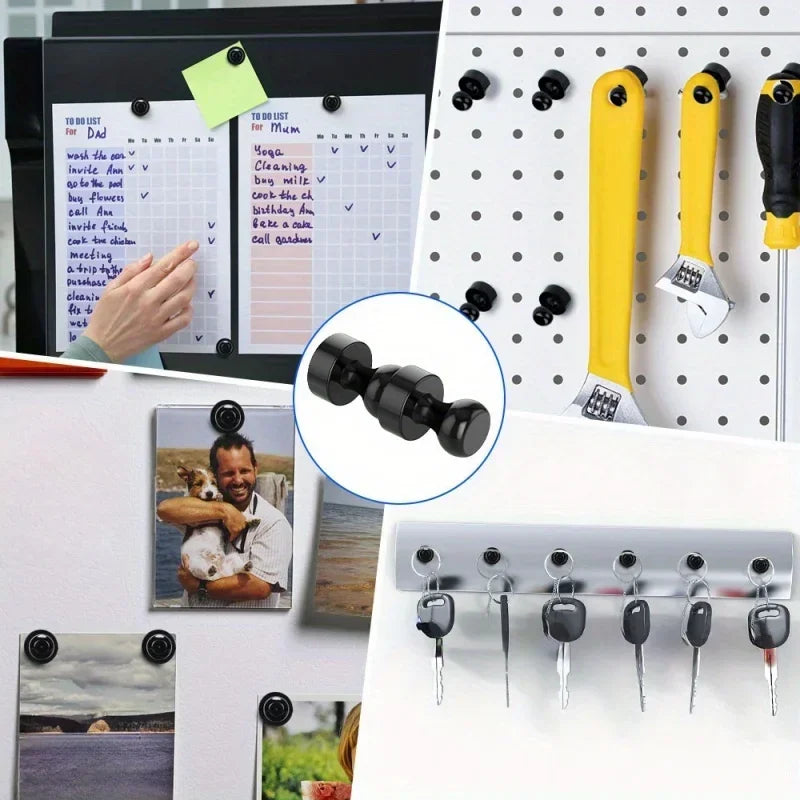 Fridge Magnets Magnetic Push Pins, Neodymium Fridge Magnets for Office, Classroom, Perfect for Whiteboard Magnets