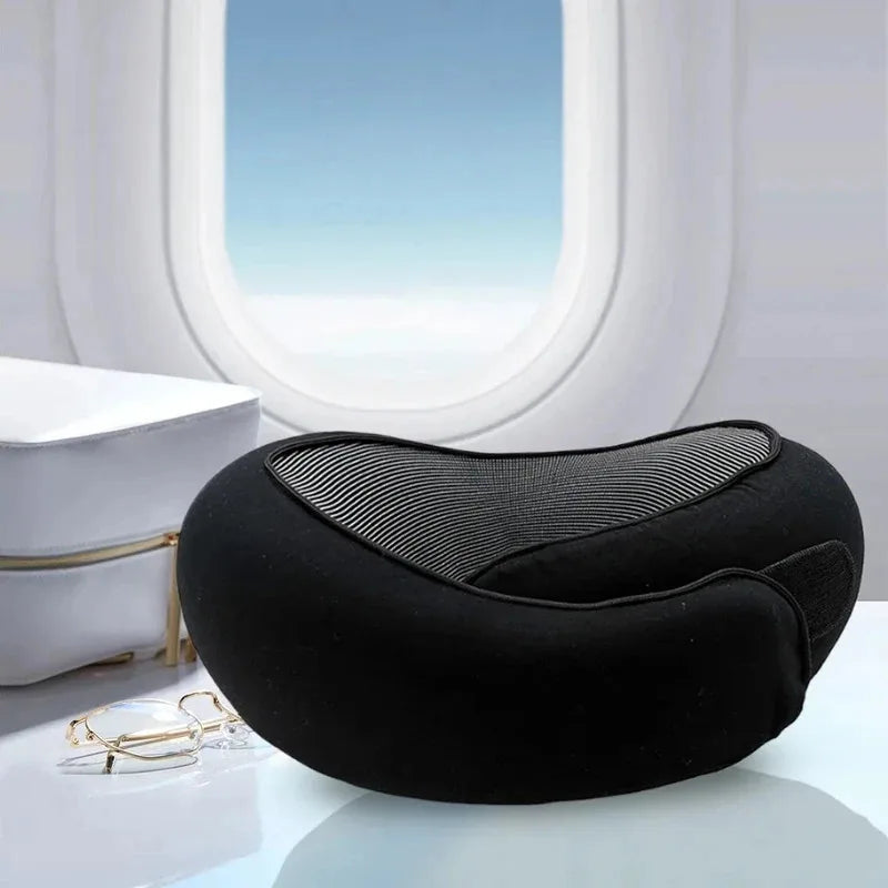 1PCS Neck Pillow Memory Foam Travel Pillow Soft Chin Support Pillow with 360-Degree Head Support for Home Airplanes and Car
