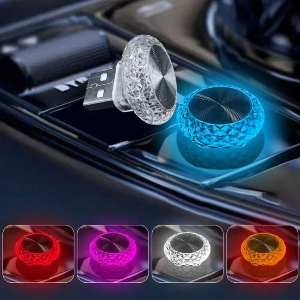 New Car Mini LED Decorative USB Ambient Light Plug Play Portable Auto Interior Light Ambiance Lamp