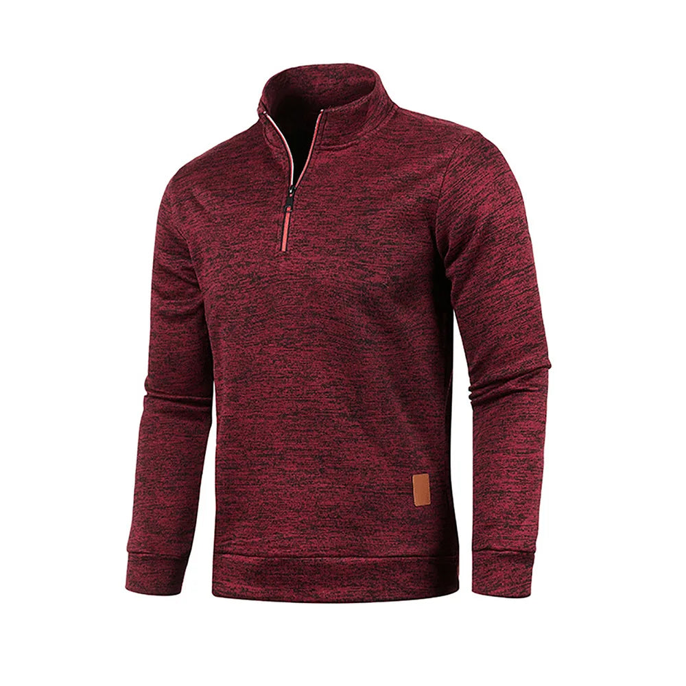 Men Sweatshirts Spring Thicker Pullover Half Zipper Pullover for Male Hoody Outdoor Sweatshir Autumn Solid Color Turtleneck Swea
