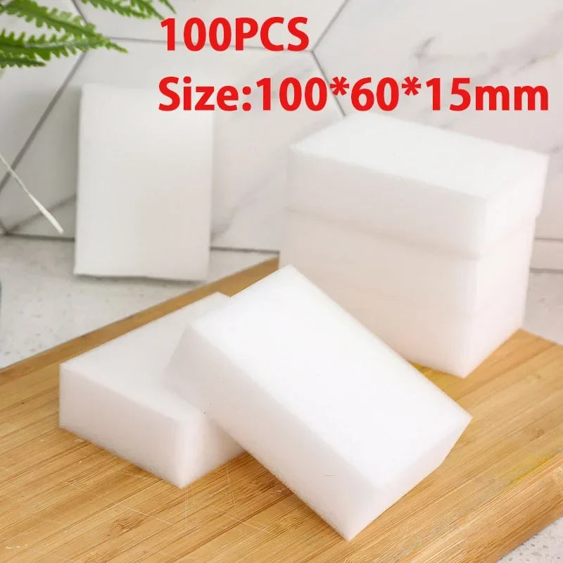 100 Pcs/lot Melamine Sponge Magic Sponge Eraser For Kitchen Office Bathroom Melamine Cleaner Cleaning Sponge 100X60X15MM