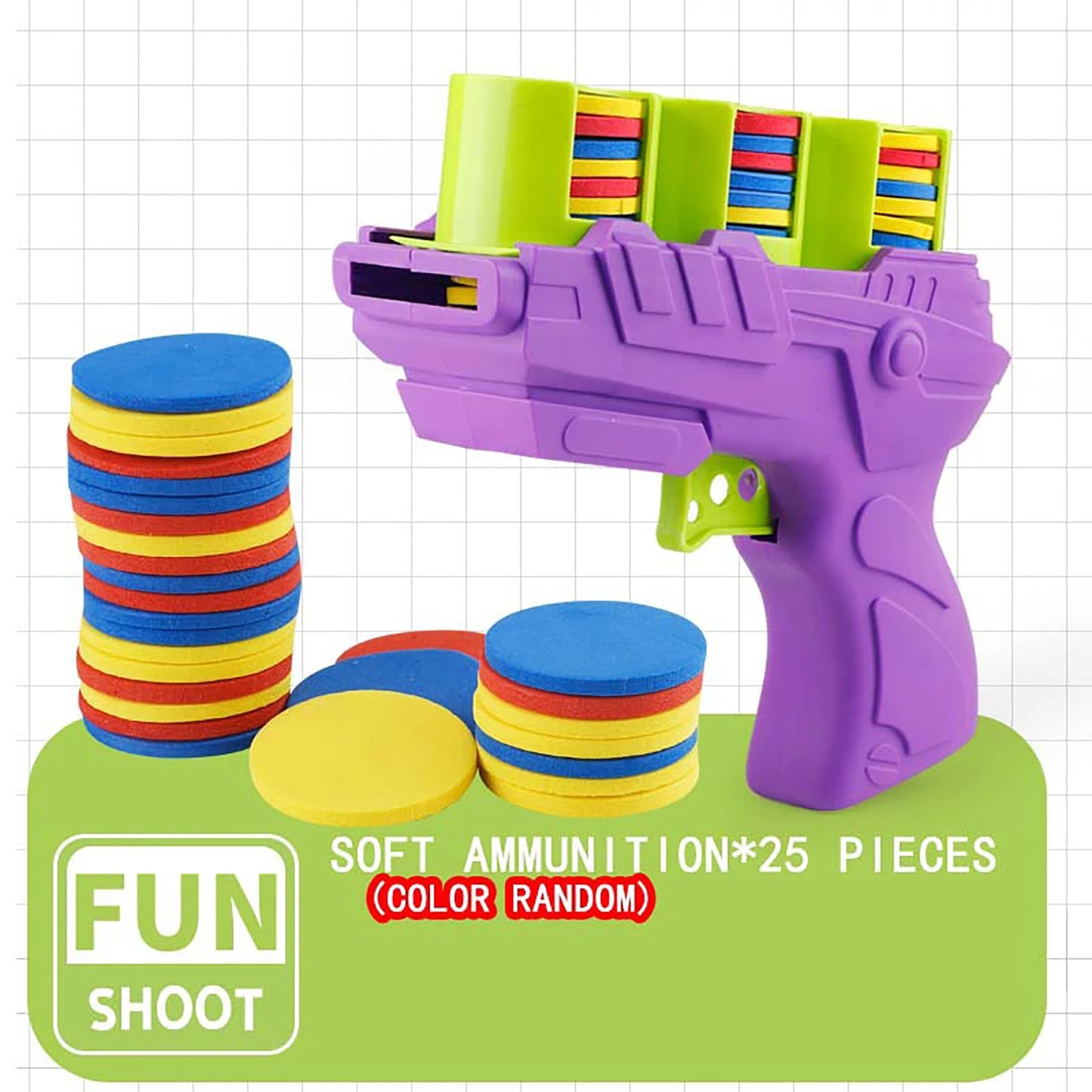 Mini Carrot Flying Disc Launcher Toy Gun Eva Battle Outdoor Multi Person Sports Soft Bullet Gun Safety Carrot Flying Saucer Gun