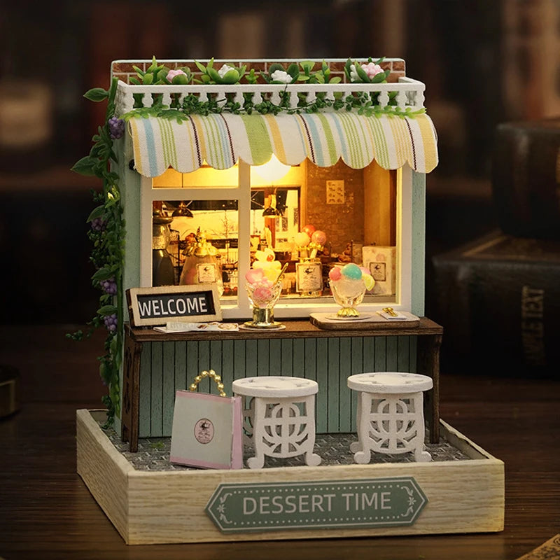DIY Miniature Doll House 3D Puzzle Building Assembly Kit For Making Room Toys Home Bedroom Decorations With Furniture DollHouses