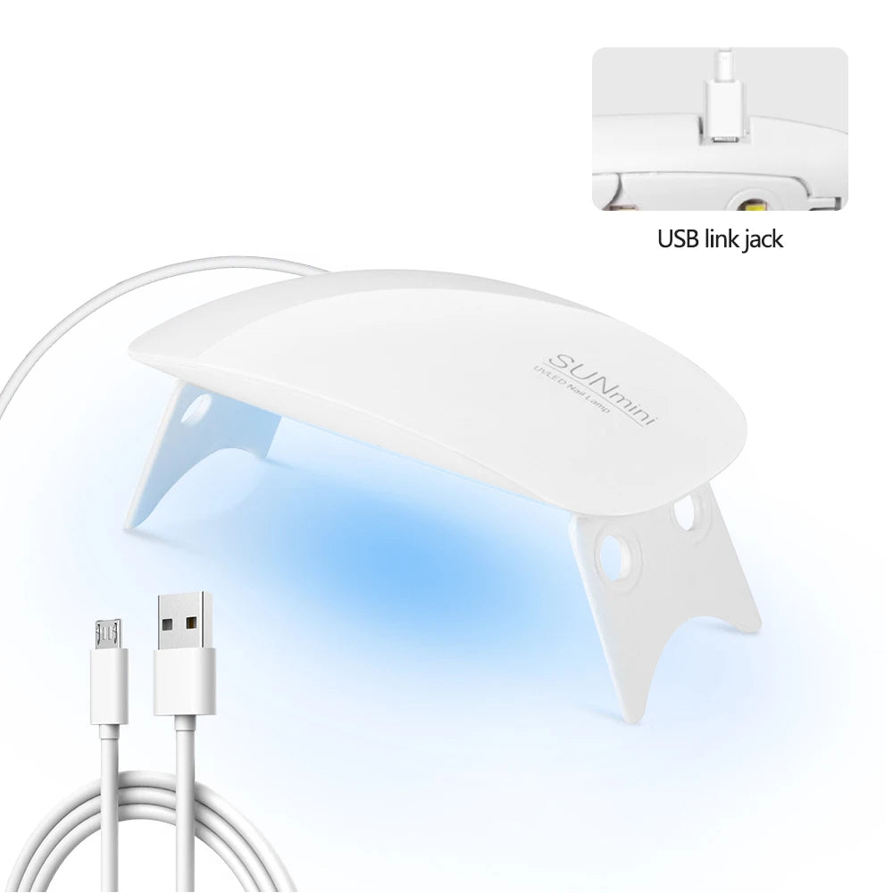 Nail Lamp Foldable 6w Uv Led Lamp For Nails Machine Uv Leds Gel Quick drying Dryer Lamp Manicure Tool Professional Equipme