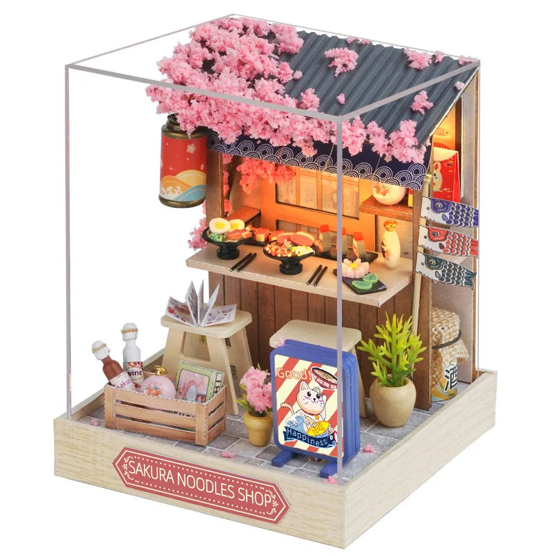DIY Miniature Doll House 3D Puzzle Building Assembly Kit For Making Room Toys Home Bedroom Decorations With Furniture DollHouses