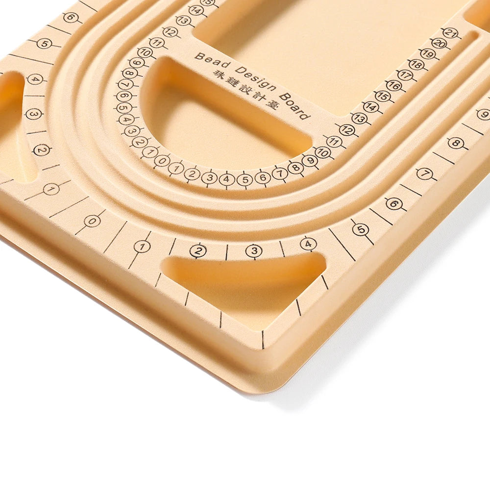 1pcs/lot Colorful Flockeda Bead Board Measuring Tools For DIY Necklace Bracelet Beading Crafts Jewelry Making Accessories