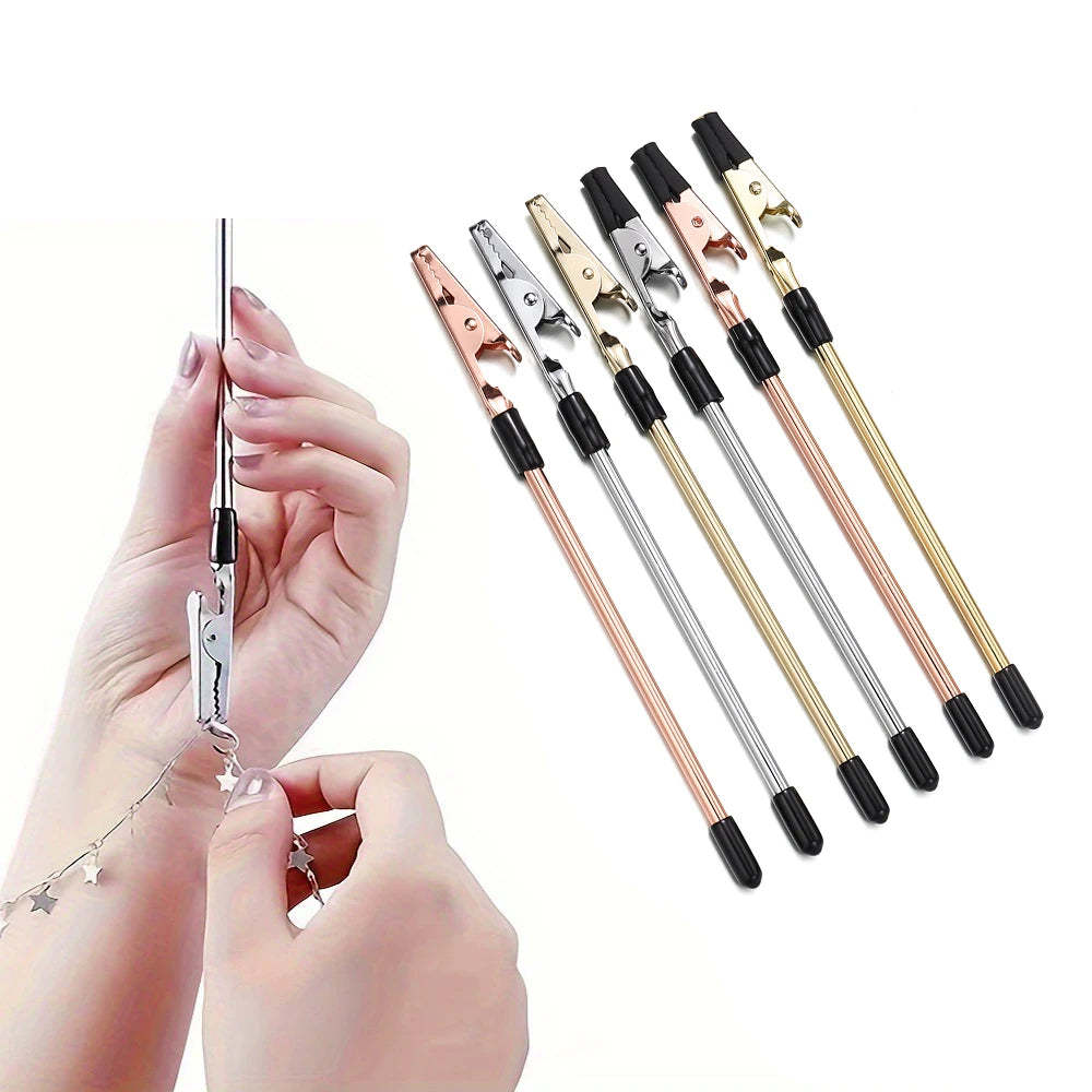 1Pcs Bracelet Clasps Helper Metal Tools End Chain Fastener Clips Sticks For Jewelry Ankle Accessories Findings Tools