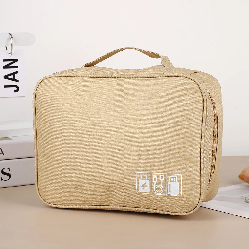 Cable Storage Bag Waterproof Digital Electronic Organizer Portable USB Data Line Charger Plug Storage Bag Travel Cable Organizer