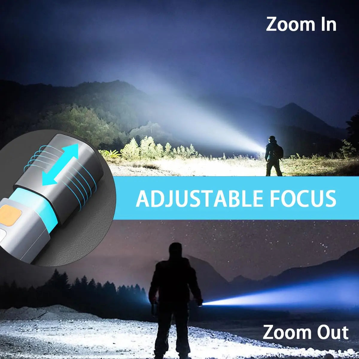 1-10PCS Super Bright COB Side Lights LED XPE Mini Portable Torch Zoomable Waterproof Outdoor Fishing Hunting Camping Flashlight