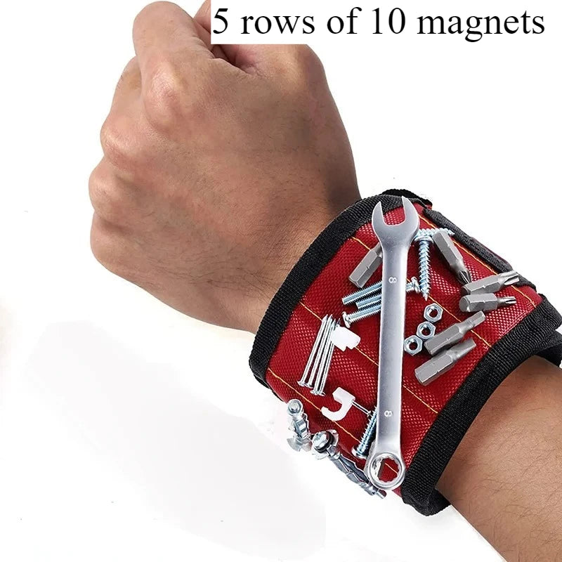 1pcs Multifunctional Magnetic Wristband for Holding Screws Nails Drilling Bits Wrist Tool Holder Belts with Magnets Gadgets