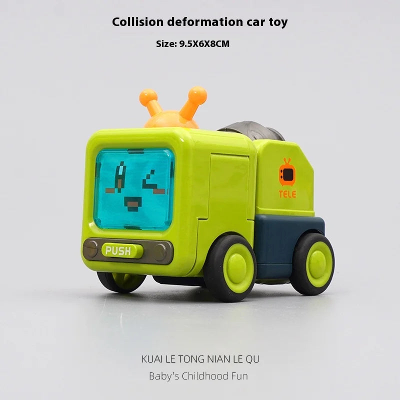 Children'S Creative Toy Car Transformable Car Toy 1-2 Years Old 3 Years Old Transformable Birthday Gift For Boys And Girls