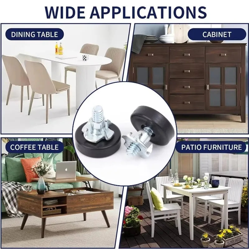 1-12pcs Anti Slip Glide Leveling Foot Pad Adjustable Foot Pad Home Hardware Floor Protection Mat Table Chair Furniture Leg Cover