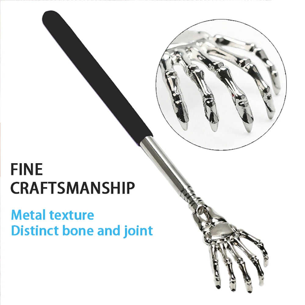1Piece Extendable Back Scratcher Portable Telescoping Scratching Metal Stainless Steel Back Scratchers Hand Massager Handicrafts