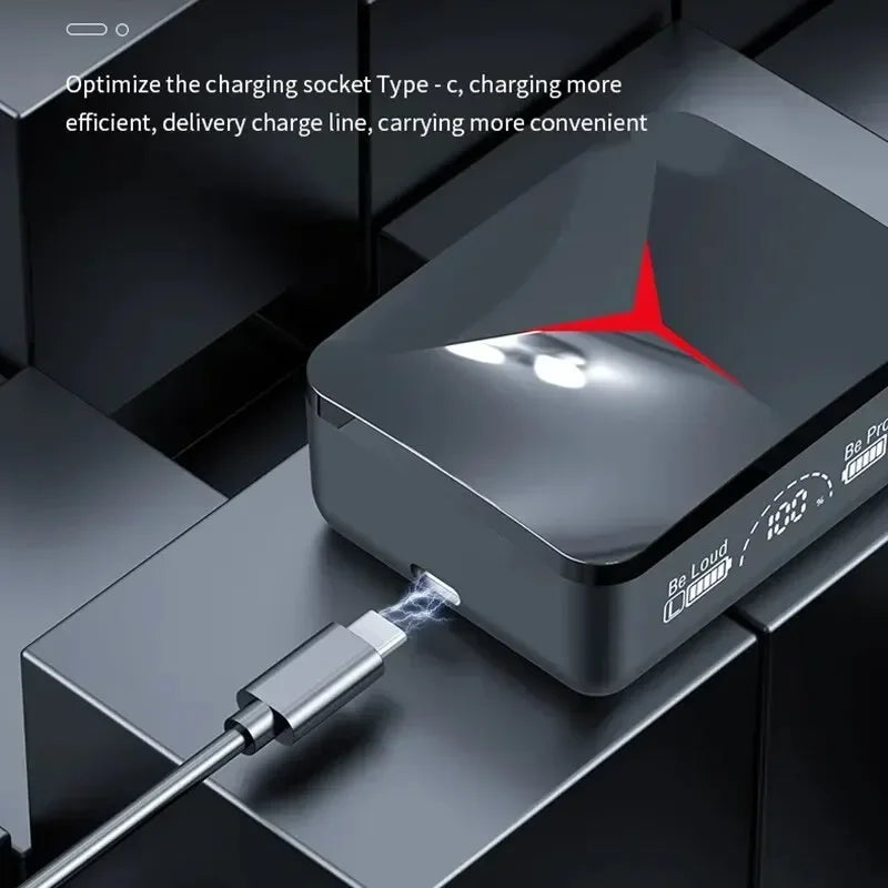 VIKEFON M90 TWS Bluetooth 5.3 Earphones Wireless Headphones Touch Control Gaming Headsets HIFI Stereo Sound Reduction With Mic