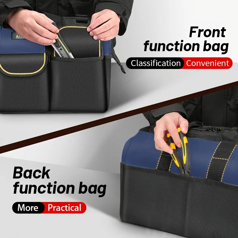 Multifunctional 23inch Tool Bag Thickened Large Capacity Waterproofed Wear-Resistant Toolkit MultiPocket Electrician Storage Bag
