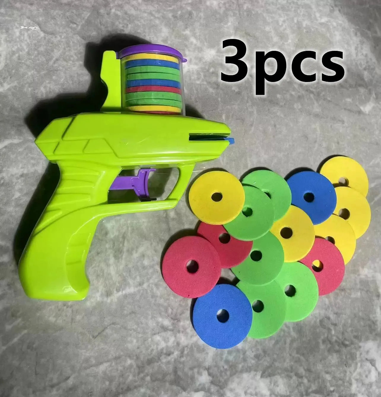 1PC Kids Outdoor Disc Gun Toy Flying Frisbee Shooting Launcher Interactive Parent-Child Game for Boys Perfect Birthday Gift