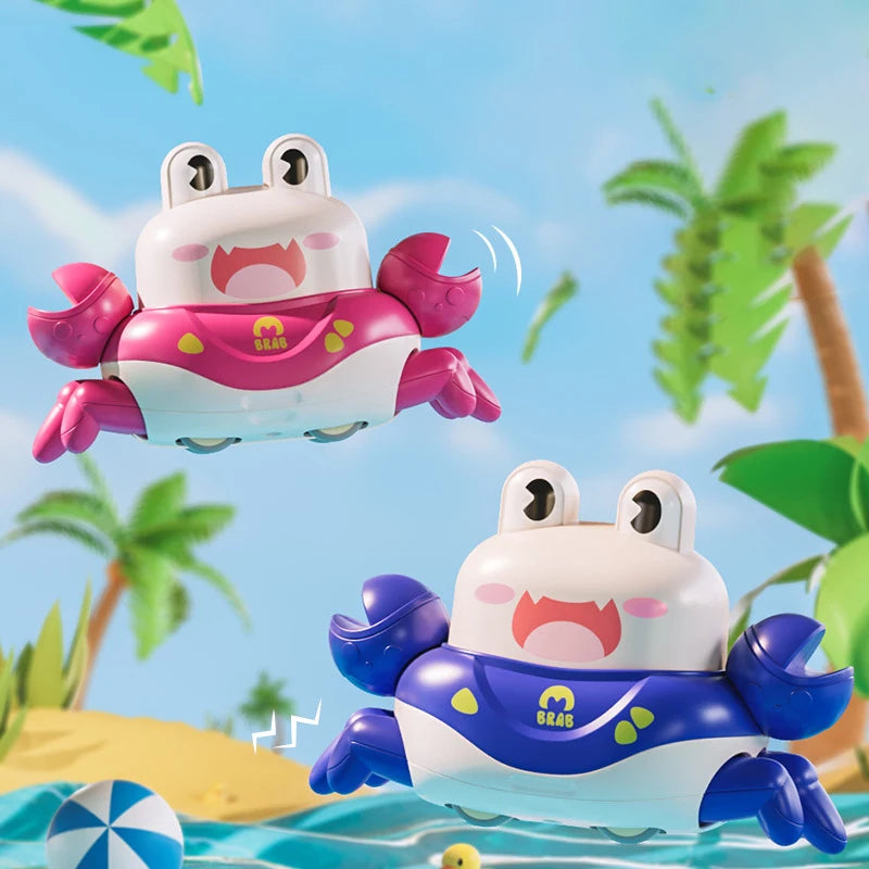 Press Pull Back Crawling Escape Crab Kids Toy Run Away Walking Octopus Educational Infant Baby Learning Crawl Interactive Toys