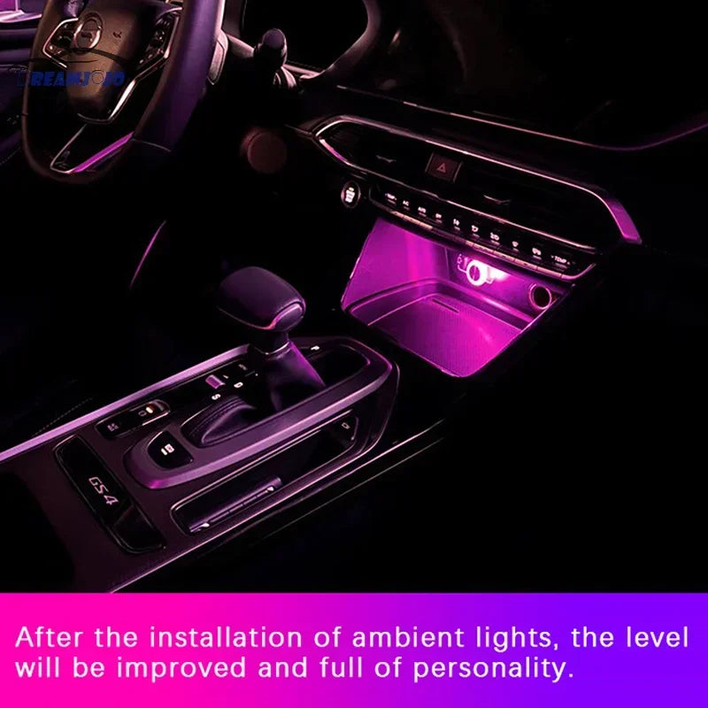 New Car Mini LED Decorative USB Ambient Light Plug Play Portable Auto Interior Light Ambiance Lamp