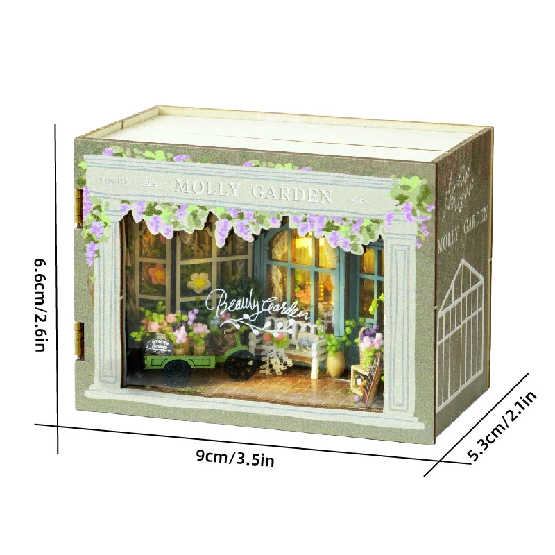DIY Miniature Doll House 3D Puzzle Building Assembly Kit For Making Room Toys Home Bedroom Decorations With Furniture DollHouses
