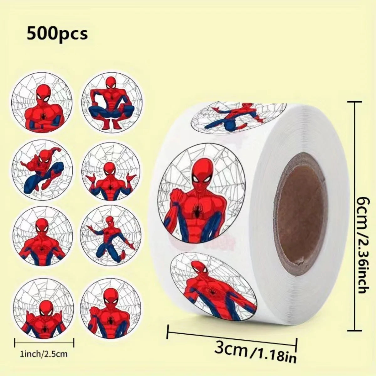 500SheetsAnime sticker Disney Spiderman Cartoon Stickers Pull Out Spiderman StIckers Cute Kawai Baby Boykids Toy christmars gift