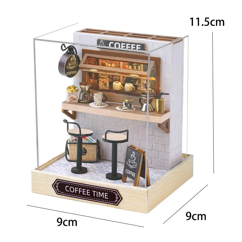 DIY Miniature Doll House 3D Puzzle Building Assembly Kit For Making Room Toys Home Bedroom Decorations With Furniture DollHouses