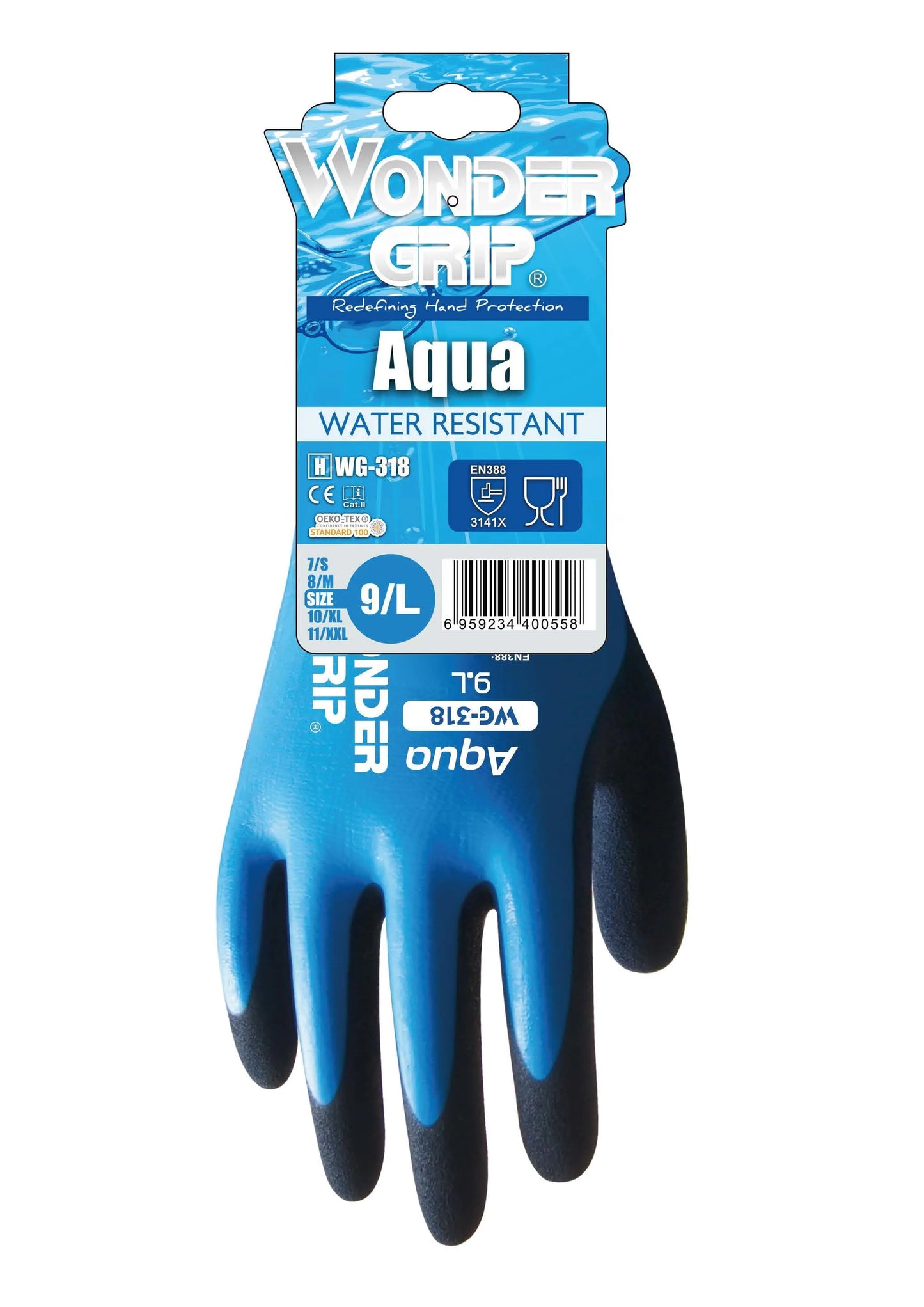 Waterproof Garden Work Gloves Oil Resistance Latex Micro Foam Fully Dipped Labor Safety Out Door Fishing Water Proof