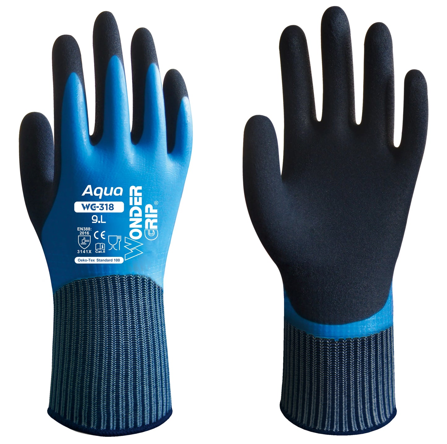 Waterproof Garden Work Gloves Oil Resistance Latex Micro Foam Fully Dipped Labor Safety Out Door Fishing Water Proof