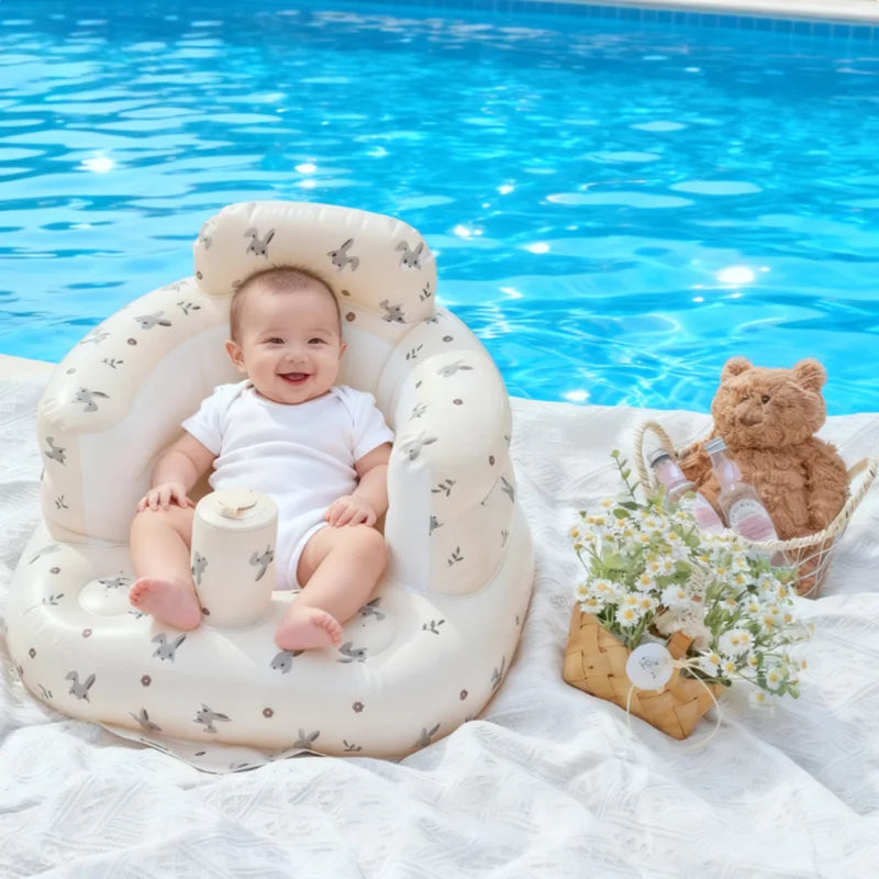 Learn to sit on a chair, baby inflatable sofa, baby sitting and standing artifact, train children to learn to make a seat