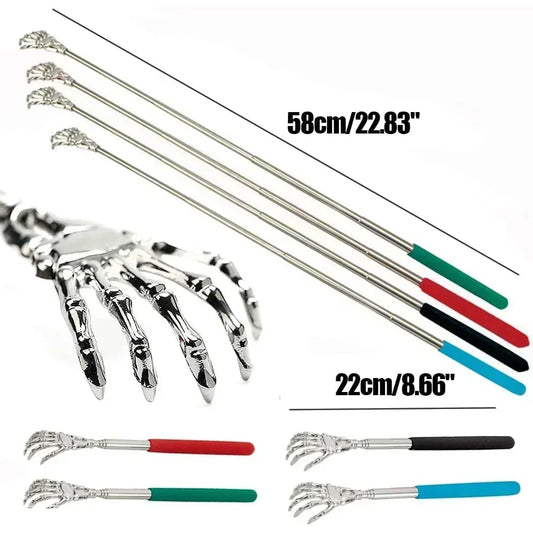 Hackle Handicrafts Stainless Steel Back Scratcher Telescopic Scratching Massager Extendable Itch Old Man Happy Health Products